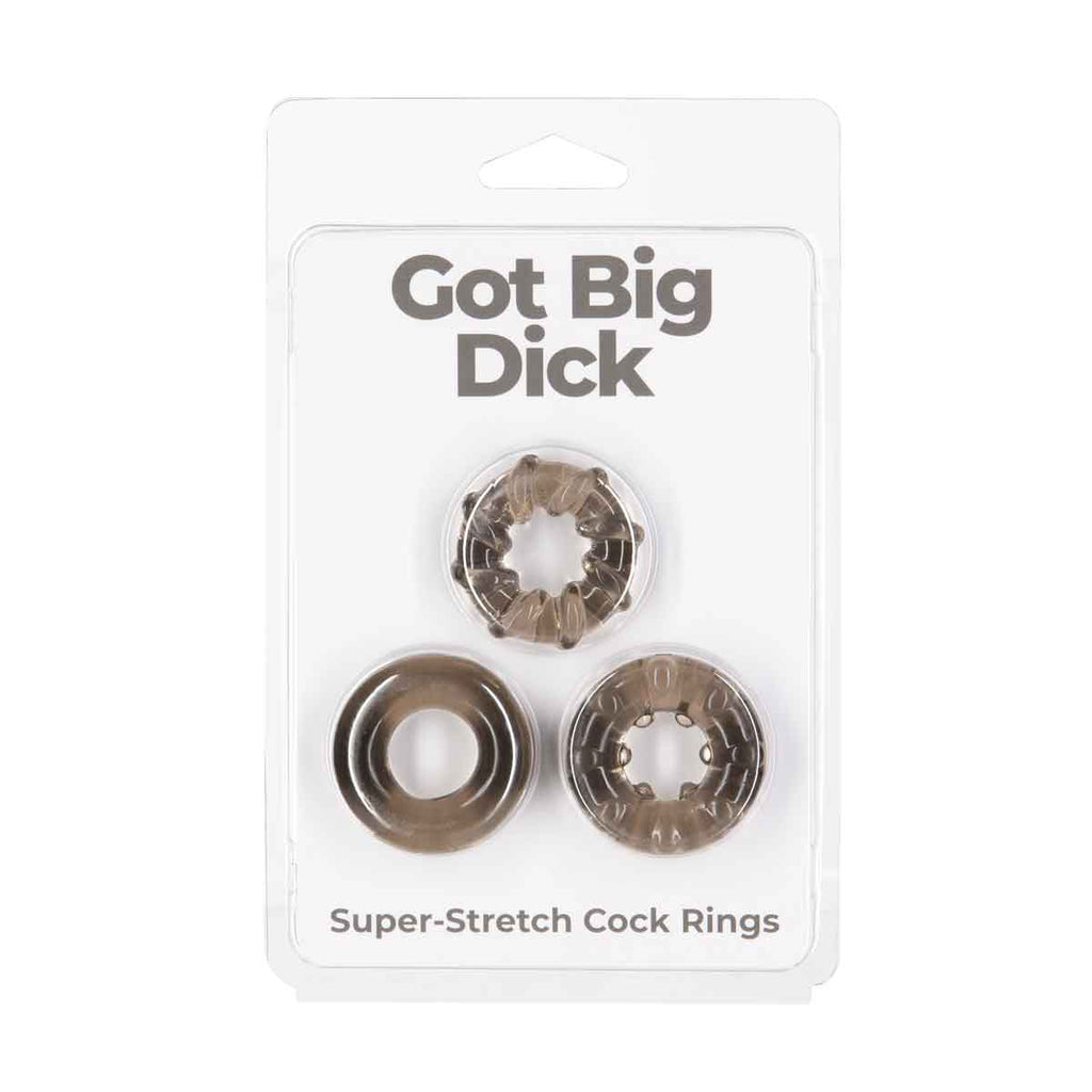 Got Big D*ck – Super Stretch C*ck Rings – Black – 3 Pack