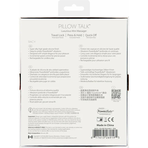 RACY Luxurious Mini Massager - Teal Bliss