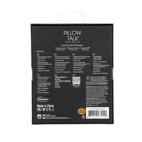 Pillow Talk Secrets Playful Massager - Blue