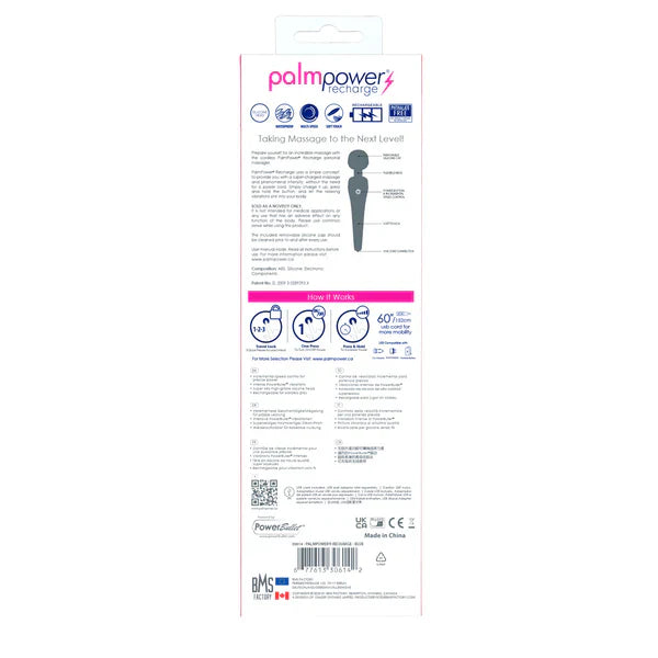PalmPower® Recharge Massage Wand – Blue