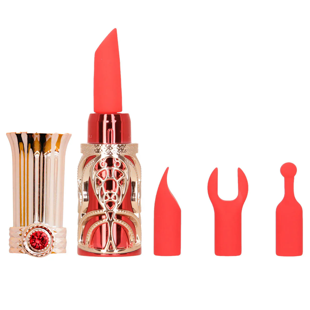 Ruby Kiss Lipstick - Red and Rose Gold