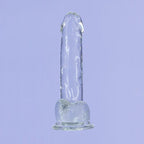 Addiction Crystal – 7" Clear Dildo with Balls