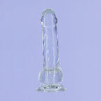 Addiction Crystal – 7" Clear Dildo with Balls
