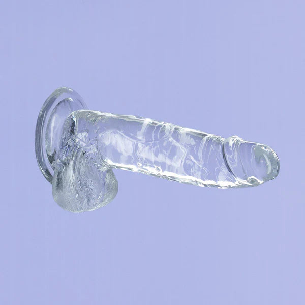 Addiction Crystal – 7" Clear Dildo with Balls