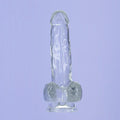 Addiction Crystal – 8" Clear Dildo with Balls