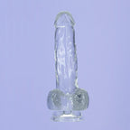 Addiction Crystal – 8" Clear Dildo with Balls