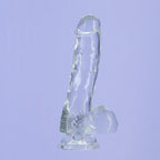 Addiction Crystal – 8" Clear Dildo with Balls