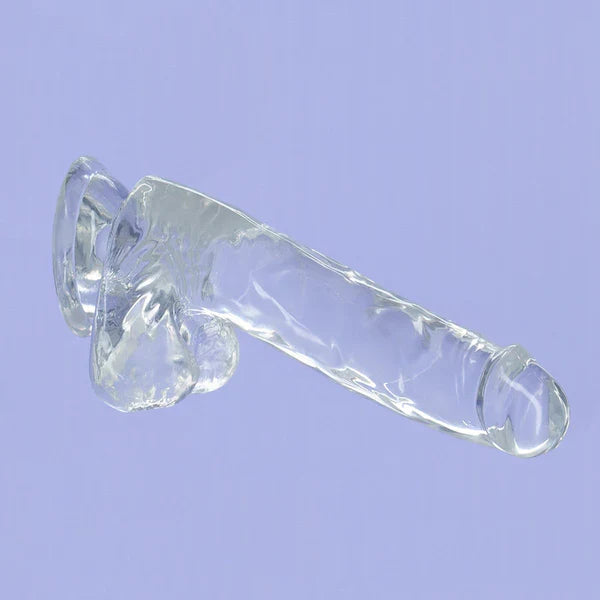 Addiction Crystal – 8" Clear Dildo with Balls