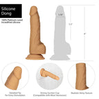 Naked Addiction 8" Silicone Dual Density Dildo – Caramel
