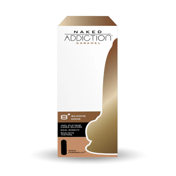 Naked Addiction 8" Silicone Dual Density Dildo – Caramel