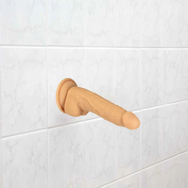 Naked Addiction 8" Silicone Dual Density Dildo – Caramel