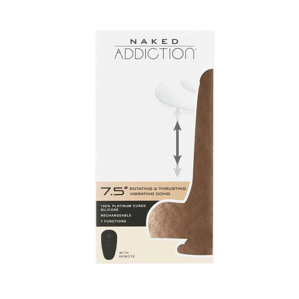 Naked Addiction The Freak - 7.5" Rotating & Thrusting Vibrating Dong