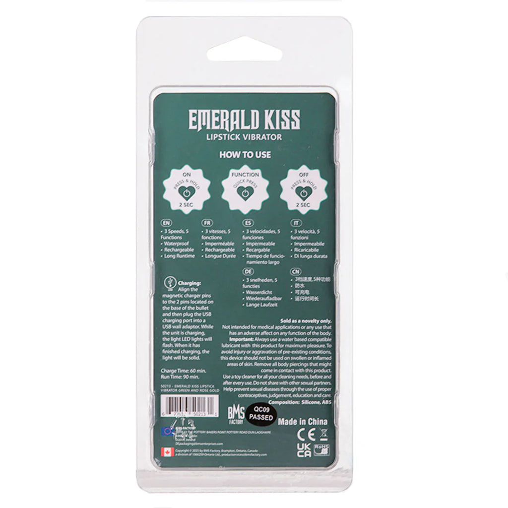 Emerald Kiss Lipstick – Green and Rose Gold