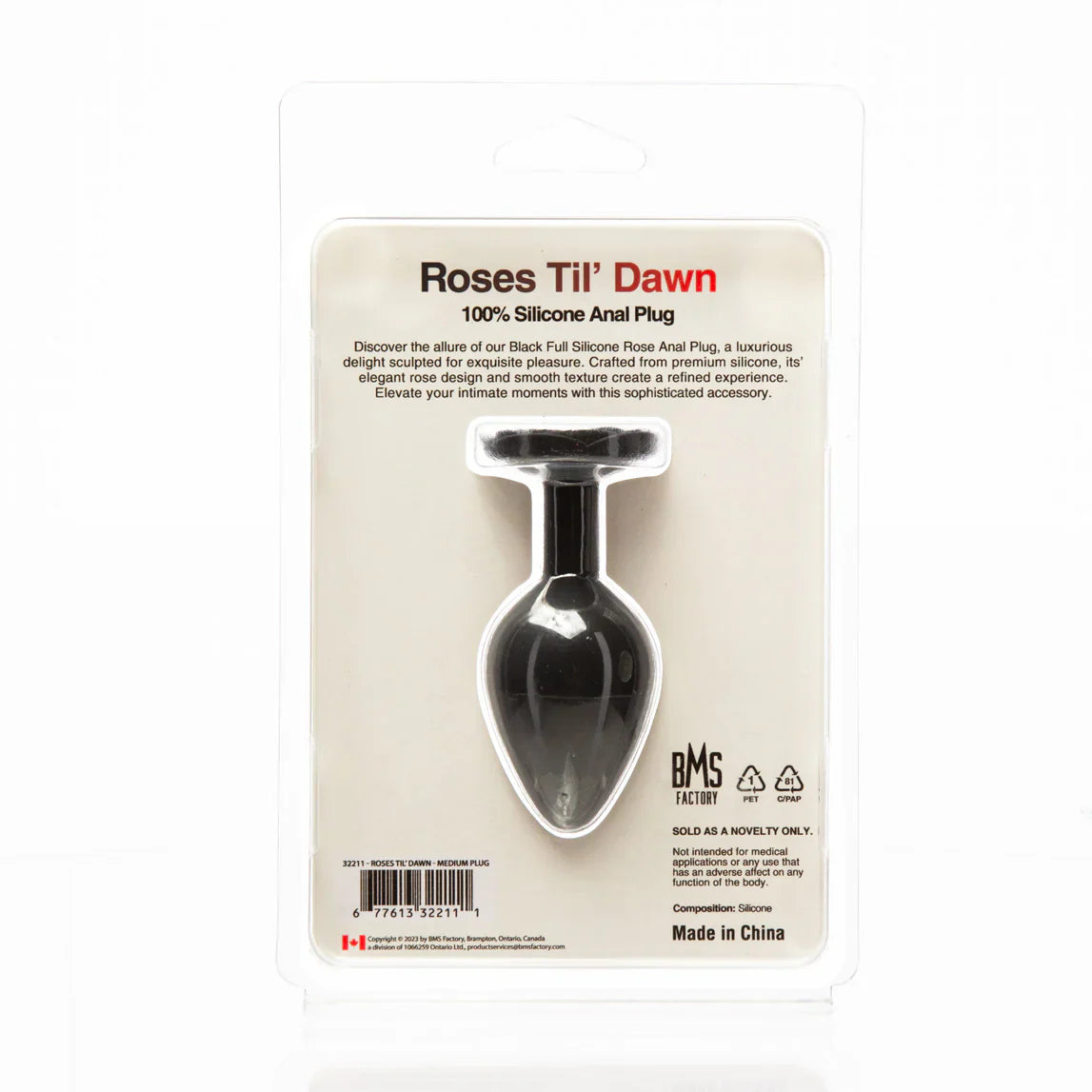 Roses Til’ Dawn – Silicone Anal Plug – Medium