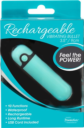 PowerBullet Simple and True - Rechargeable Vibrating Bullet - Teal