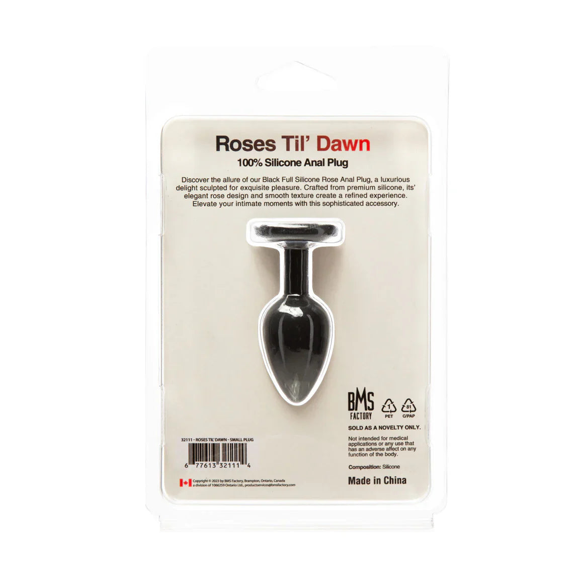 Roses Til’ Dawn – Silicone Anal Plug – Small